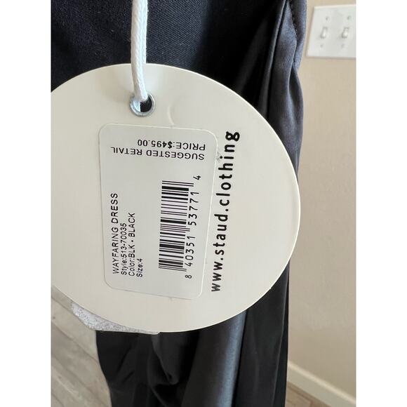 Staud Wayfaring Dress New With Tags Size 4 Black - Picture 7 of 8